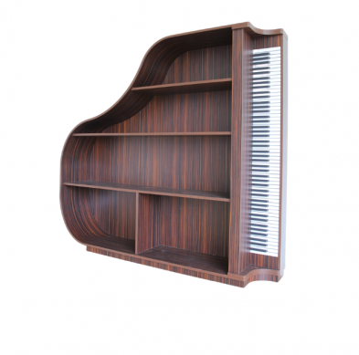 LS10 - Piano themed library shelf