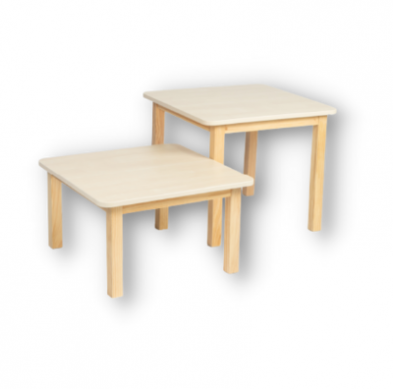 TC05 - Square Table with Wooden Legs